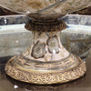 Danny's Fine Porcelain Floral Pattern Round Basin with Bronze Ormolu in Twine Garden