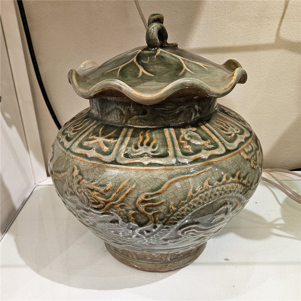 Danny's Fine Porcelain Floral Pattern Round Basin with Bronze Ormolu in Twine Garden
