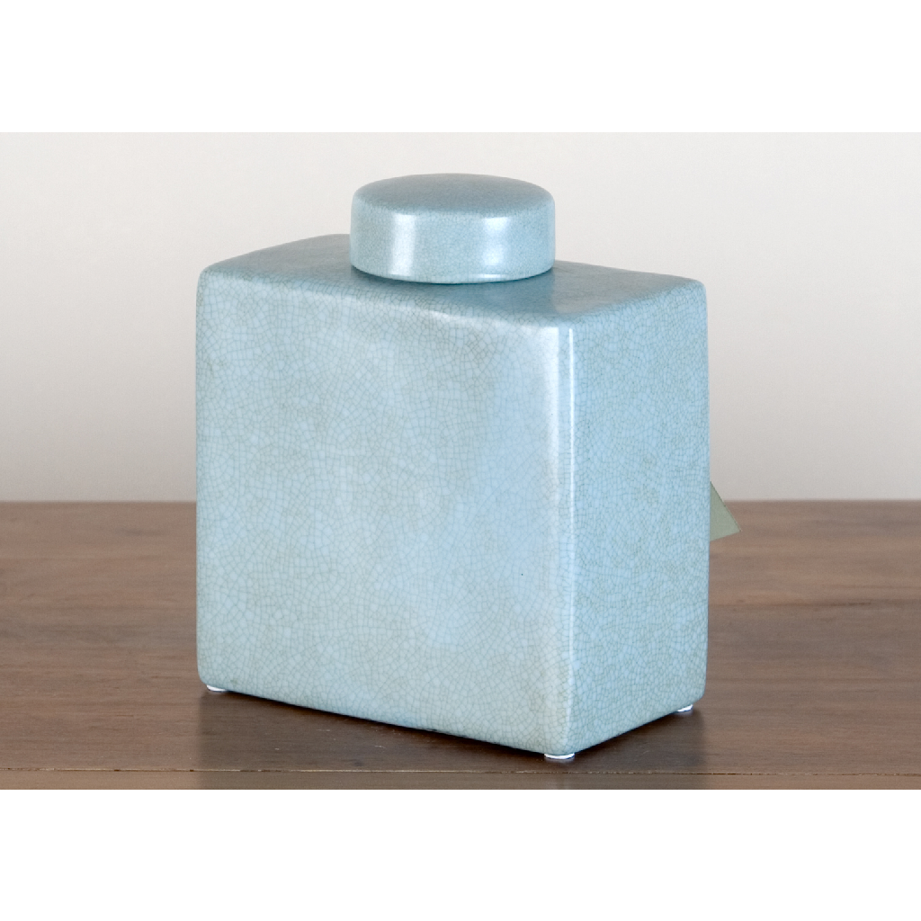 Danny's Fine Porcelain Rect. Box Jar - Celadon Blue
