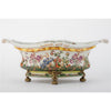 Danny's Fine Porcelain Oval Planter with Bronze Ormolu in Wild Breeze Collection