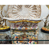 Danny's Fine Porcelain Oval Planter with Bronze Ormolu in Wild Breeze Collection