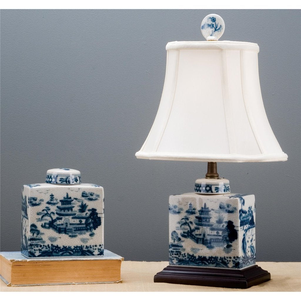 Danny's Fine Porcelain Rect. Box Jar - Blue Willow