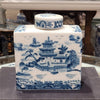 Danny's Fine Porcelain Rect. Box Jar - Blue Willow