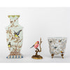 Danny's Fine Porcelain Purple Finch Bird Figureine with Bronze Ormolu in Bird Figure