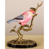 Danny's Fine Porcelain Purple Finch Bird Figureine with Bronze Ormolu in Bird Figure