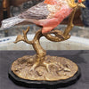Danny's Fine Porcelain Purple Finch Bird Figureine with Bronze Ormolu in Bird Figure