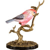 Danny's Fine Porcelain Purple Finch Bird Figureine with Bronze Ormolu in Bird Figure