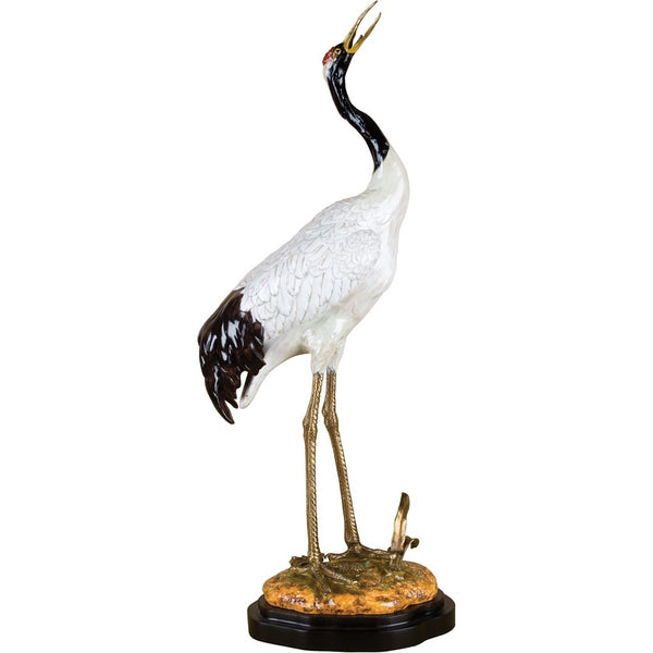 Danny's Fine Porcelain Porcelain Crane with Bronze Ormolu