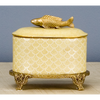 Danny's Fine Porcelain J Box with Bronze Fish
