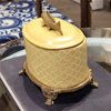 Danny's Fine Porcelain J Box with Bronze Fish