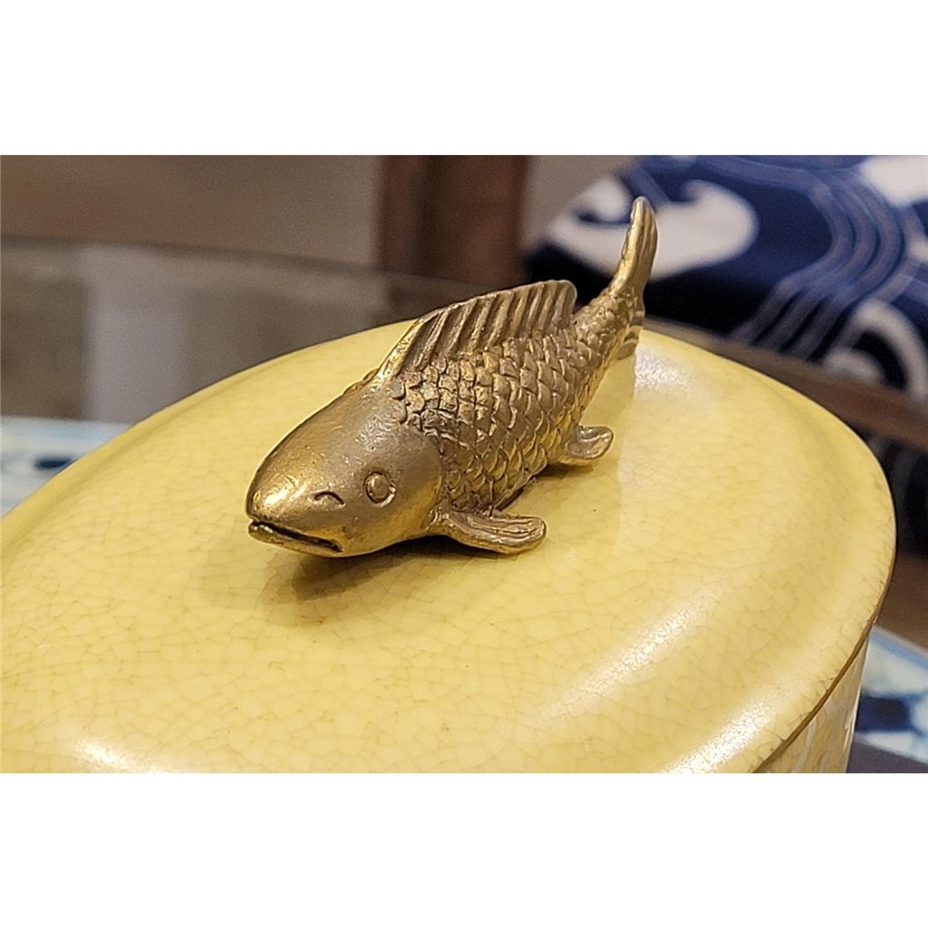 Danny's Fine Porcelain J Box with Bronze Fish
