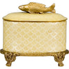 Danny's Fine Porcelain J Box with Bronze Fish