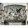 Danny's Fine Porcelain Floral & Bird Pattern Oval Planter with Bronze Ormolu in Xiamena
