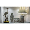 Danny's Fine Porcelain Floral & Bird Pattern Oval Planter with Bronze Ormolu in Xiamena