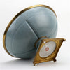 Danny's Fine Porcelain Big Round Bowl Centerpiece Bronze Ormolu- Tinted Ocean Blue