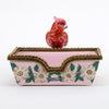 Danny's Fine Porcelain Rectangular Tray with Bird Bronze Ormolu