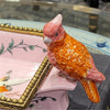 Danny's Fine Porcelain Rectangular Tray with Bird Bronze Ormolu