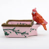 Danny's Fine Porcelain Rectangular Tray with Bird Bronze Ormolu