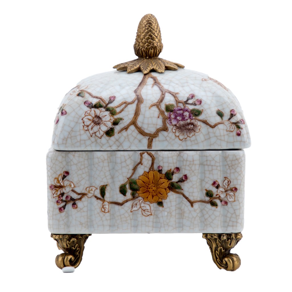 Danny's Fine Porcelain Small Box with Bronze Ormolu - Feralia
