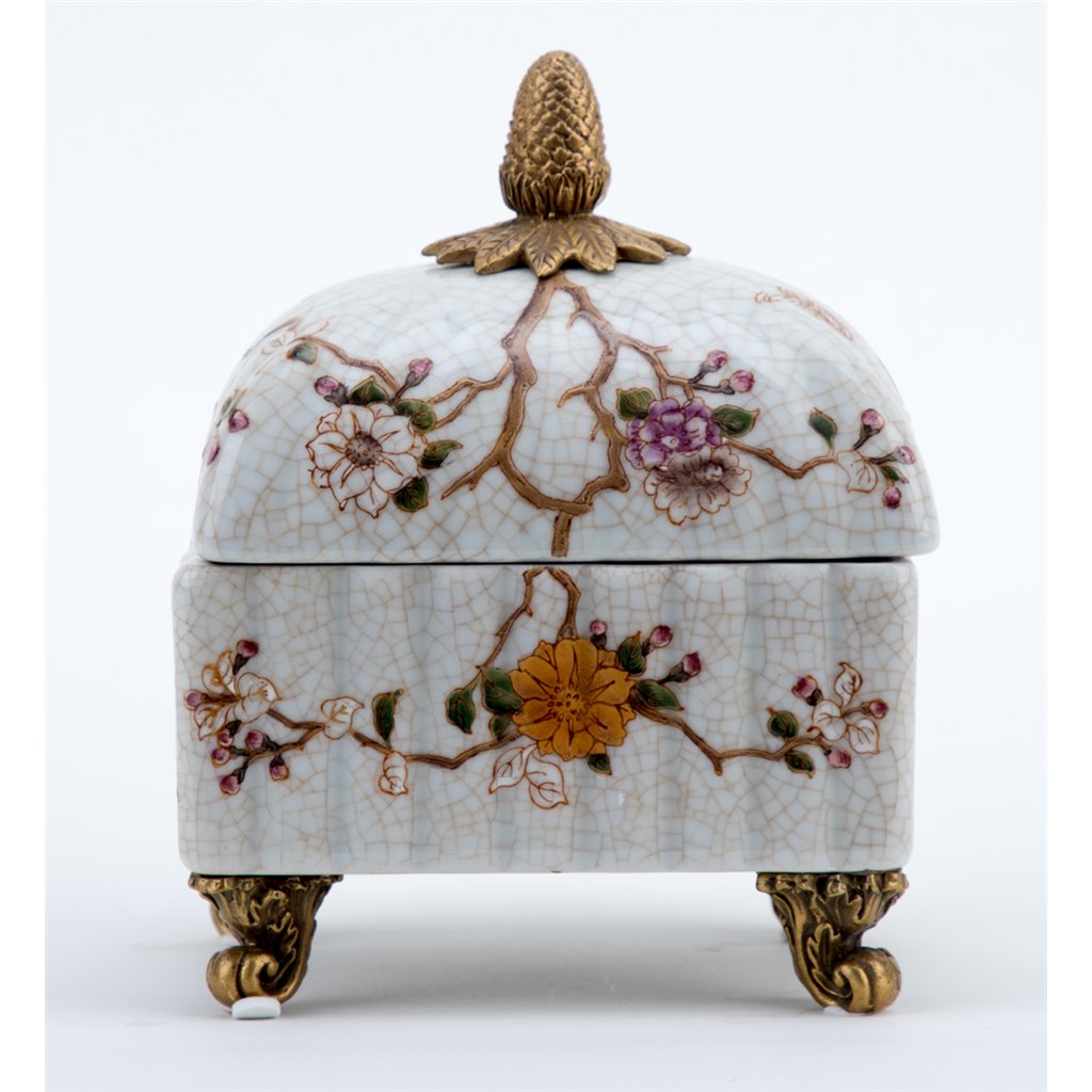 Danny's Fine Porcelain Small Box with Bronze Ormolu - Feralia