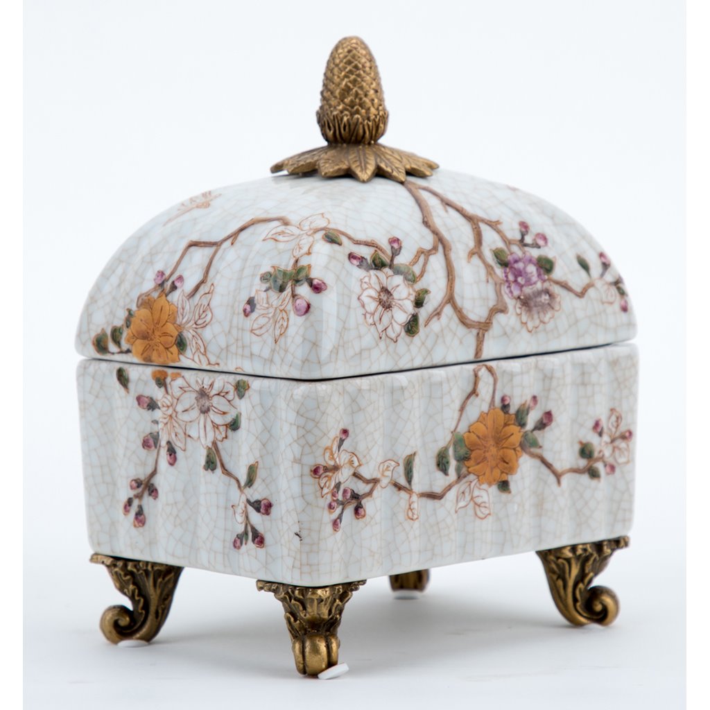 Danny's Fine Porcelain Small Box with Bronze Ormolu - Feralia