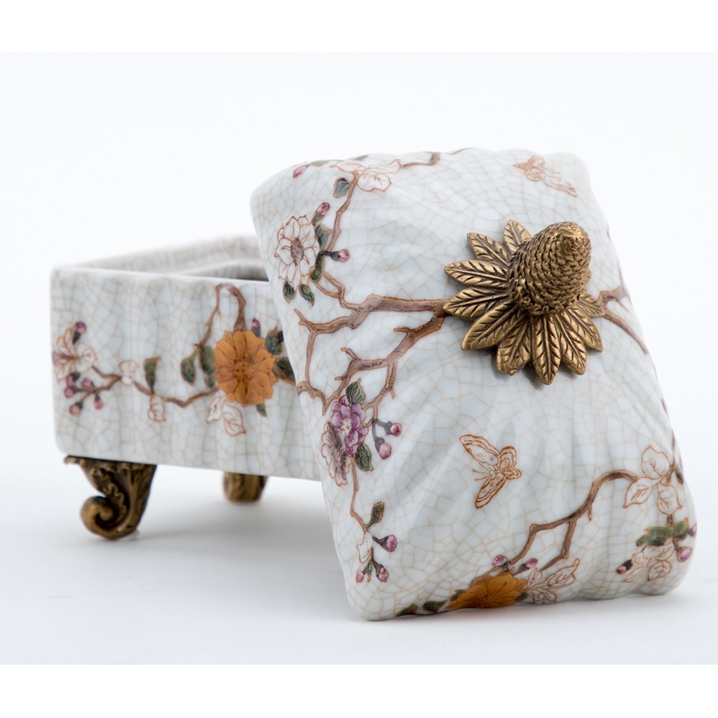 Danny's Fine Porcelain Small Box with Bronze Ormolu - Feralia