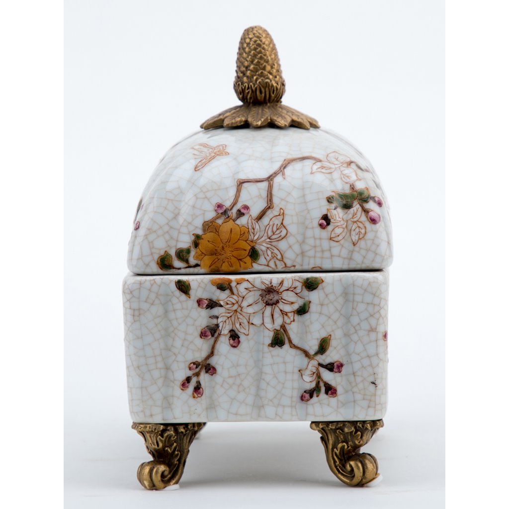 Danny's Fine Porcelain Small Box with Bronze Ormolu - Feralia