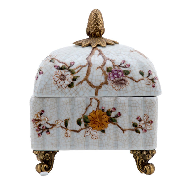 Danny's Fine Porcelain Small Box with Bronze Ormolu - Feralia