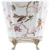 Danny's Fine Porcelain Floral & Bird Pattern Oval Planter with Bronze Ormolu in Feralia