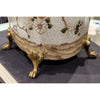 Danny's Fine Porcelain Floral & Bird Pattern Oval Planter with Bronze Ormolu in Feralia