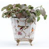 Danny's Fine Porcelain Floral & Bird Pattern Oval Planter with Bronze Ormolu in Feralia