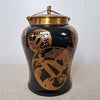 Danny's Fine Porcelain Porcelain Round Jar Black and Gold with Bronze Ormolu – A141 - CLOSEOUT