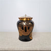 Danny's Fine Porcelain Porcelain Round Jar Black and Gold with Bronze Ormolu – A141 - CLOSEOUT