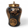 Danny's Fine Porcelain Porcelain Round Jar Black and Gold with Bronze Ormolu – A141 - CLOSEOUT