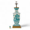 Danny's Fine Porcelain Rectangular Lamp in Turquoise White Willow Collection