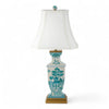 Danny's Fine Porcelain Rectangular Lamp in Turquoise White Willow Collection
