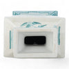 Danny's Fine Porcelain Rectangular Vase in Turquoise White Willow Collection