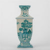 Danny's Fine Porcelain Rectangular Vase in Turquoise White Willow Collection