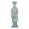 Danny's Fine Porcelain Rectangular Vase in Turquoise White Willow Collection