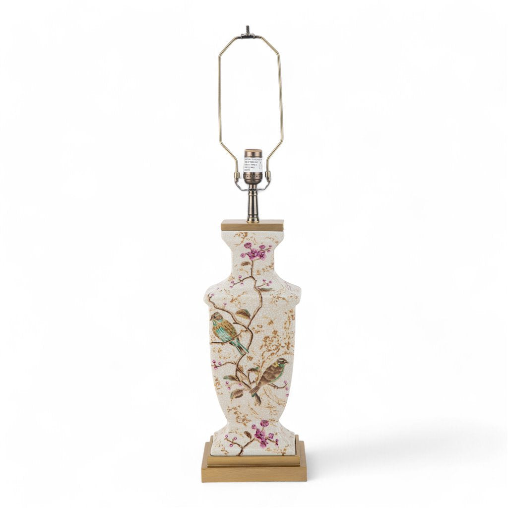 Danny's Fine Porcelain Rectangular Lamp in Spring Bloosom Collection
