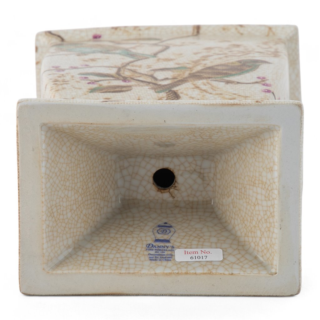 Danny's Fine Porcelain Rectangular Vase in Spring Bloosom Collection