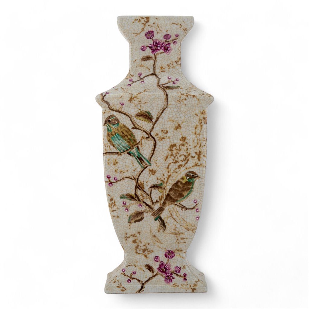 Danny's Fine Porcelain Rectangular Vase in Spring Bloosom Collection