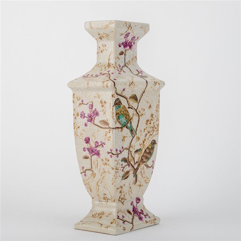 Danny's Fine Porcelain Rectangular Vase in Spring Bloosom Collection