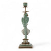 Danny's Fine Porcelain Parrot Candle Holder with Bronze Ormolu- Verdant Flight (left) -Each