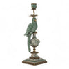 Danny's Fine Porcelain Parrot Candle Holder with Bronze Ormolu- Verdant Flight (left) -Each