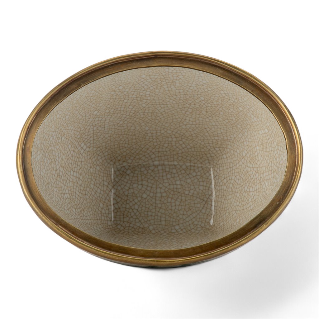 Danny's Fine Porcelain Lidded Box with Bronze Ormolu Verdant Flight