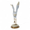 Danny's Fine Porcelain Blue Heron in Flight Figureine with Bronze Ormolu in Bird Figure
