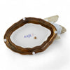 Danny's Fine Porcelain Blue Heron in Flight Figureine with Bronze Ormolu in Bird Figure