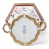 Danny's Fine Porcelain Hexagon Vase with Bronze Ormolu in Pastel Poetic Bird Collection