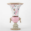 Danny's Fine Porcelain Hexagon Vase with Bronze Ormolu in Pastel Poetic Bird Collection